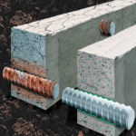 Rebar in Concrete with and without CLEVA CRETE Concrete Admixture in Australia